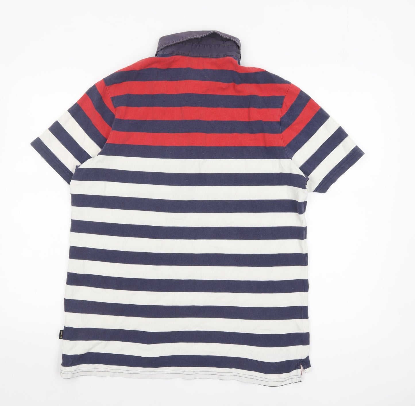 Musto Men's Multicoloured Striped Cotton Polo Shirt L