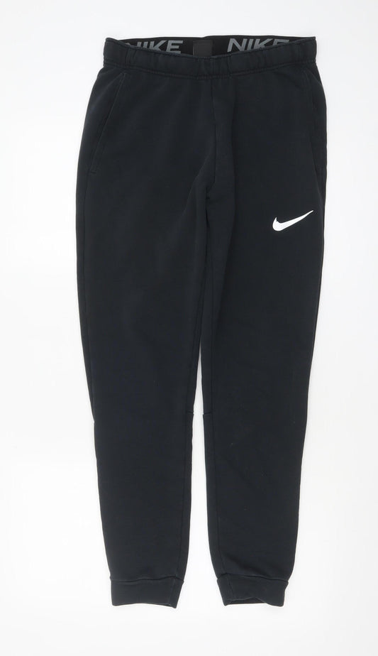Nike Men's Black Dri-Fit Jogger Trousers Small Regular Fit