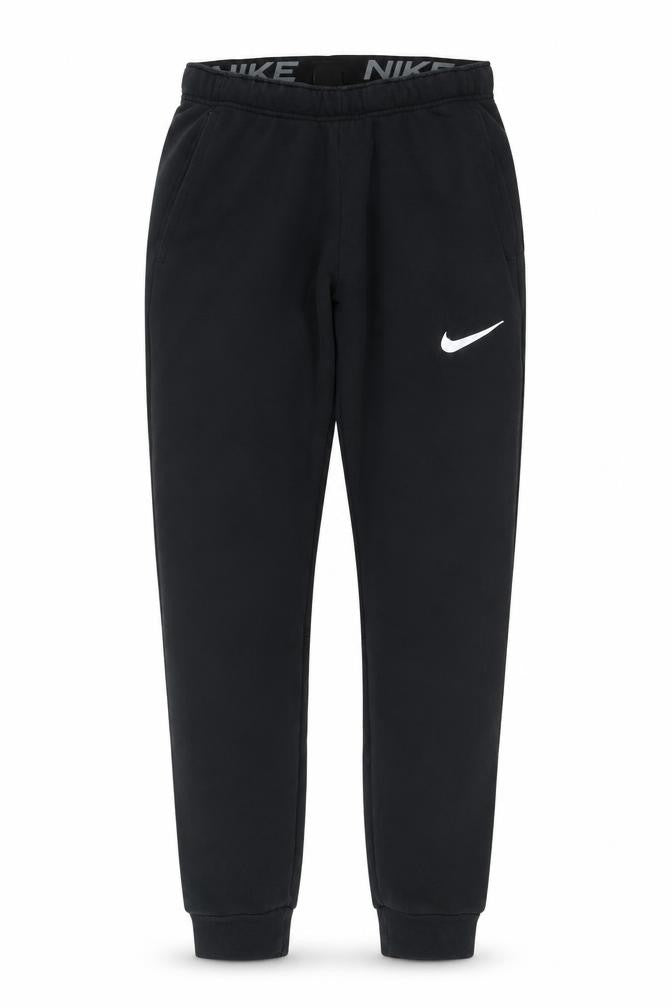 Front view of Nike Men's Black Dri-Fit Jogger Trousers Small Regular Fit