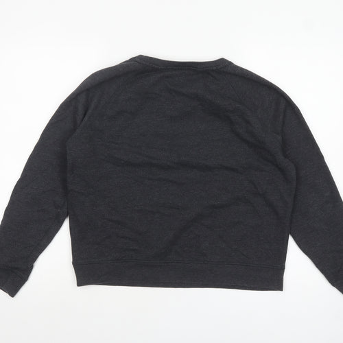 Levi's Women's Black Cotton Blend Logo Crew Neck Sweatshirt L