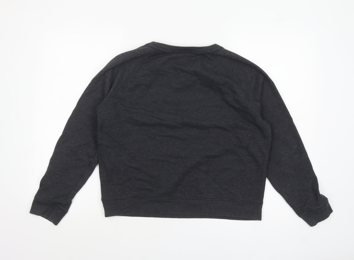 Levi's Women's Black Cotton Blend Logo Crew Neck Sweatshirt L