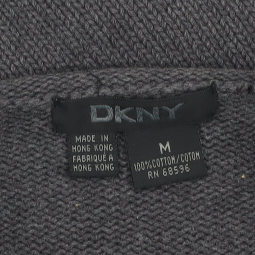 DKNY Men's Grey Cotton Crew Neck Pullover Jumper Size M