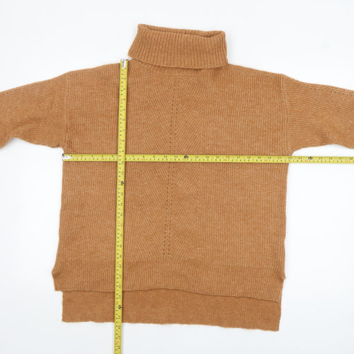 Peacocks Womens Brown Roll Neck Knit Jumper Size M