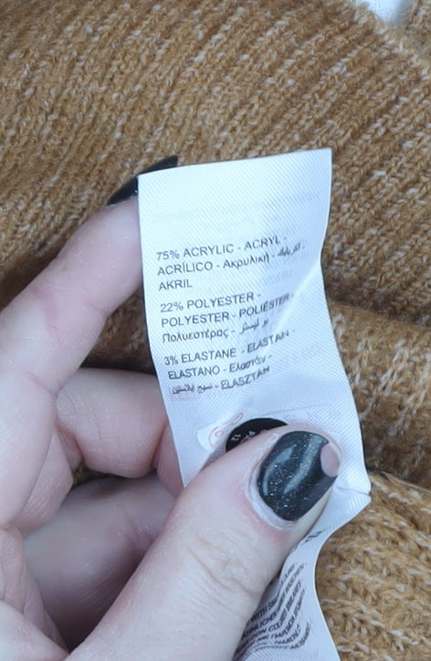 Peacocks Womens Brown Roll Neck Knit Jumper Size M