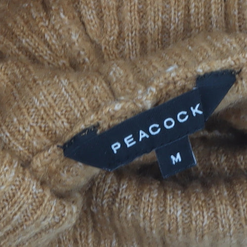 Peacocks Womens Brown Roll Neck Knit Jumper Size M