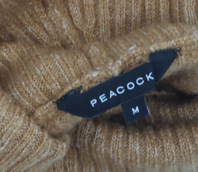 Peacocks Womens Brown Roll Neck Knit Jumper Size M