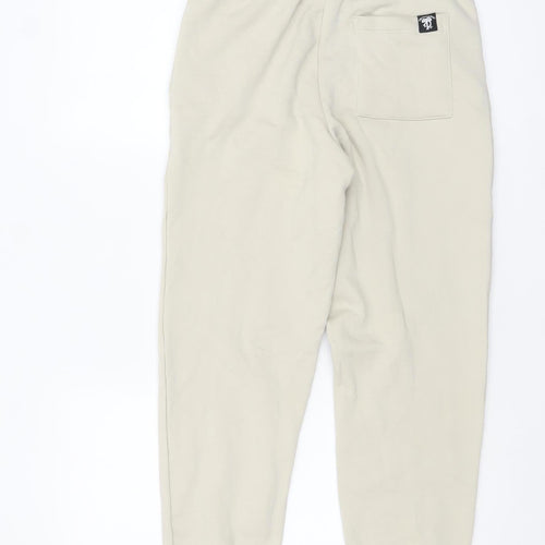 Marks and Spencer Boys Beige Jogger Trousers 11-12 Years Cartoon Print