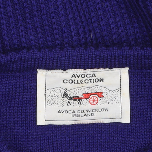 Avoca Collection Women's Purple Wool Puff Sleeve Cardigan S