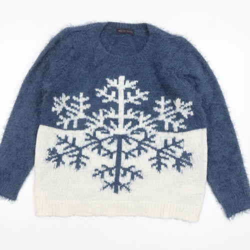 Marks and Spencer Women’s Multicoloured Size 12 Fluffy Snowflake Jumper