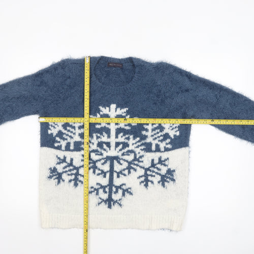 Marks and Spencer Women’s Multicoloured Size 12 Fluffy Snowflake Jumper