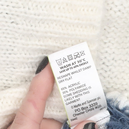 Marks and Spencer Women’s Multicoloured Size 12 Fluffy Snowflake Jumper