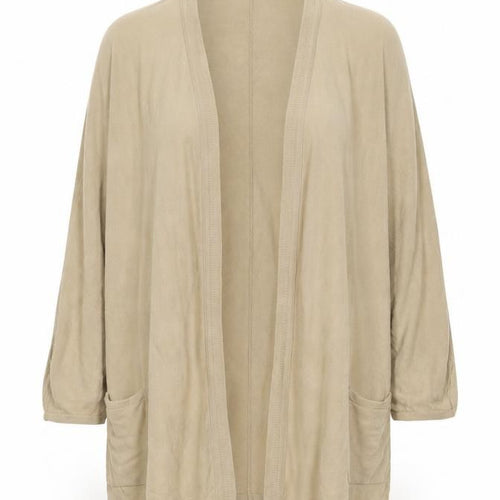Monsoon Women Beige L Open Knit Long Sleeve Cardigan