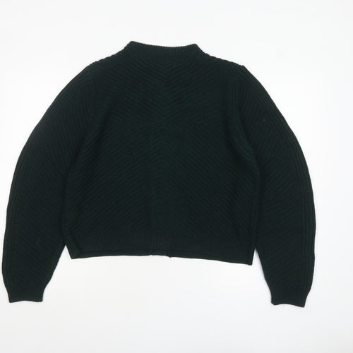 Marks and Spencer Women Green M Chunky-Knit Button Cardigan