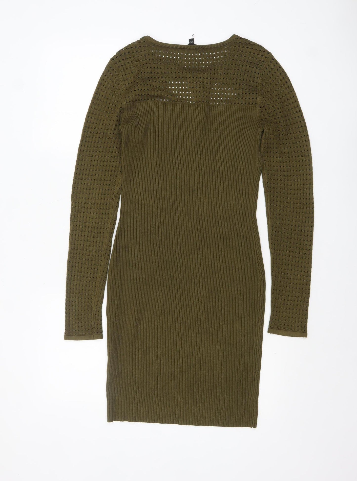 Guess Women Green Bodycon Knit Cut Out Dress Size 12