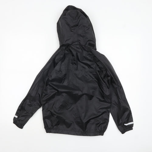 Hunter Reign Hartwick Boys Black Hooded Waterproof Rain Coat 5-6 Years
