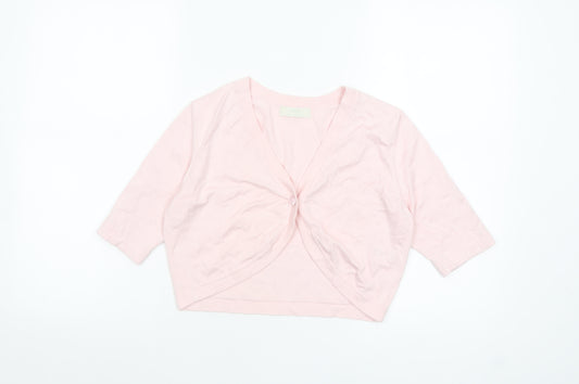 Marks and Spencer Women Pale Pink V-Neck Cardigan Size 12