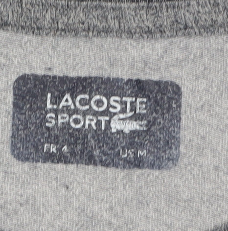 Lacoste Sport Men's Grey Long Sleeve Cotton Top M Regular Fit