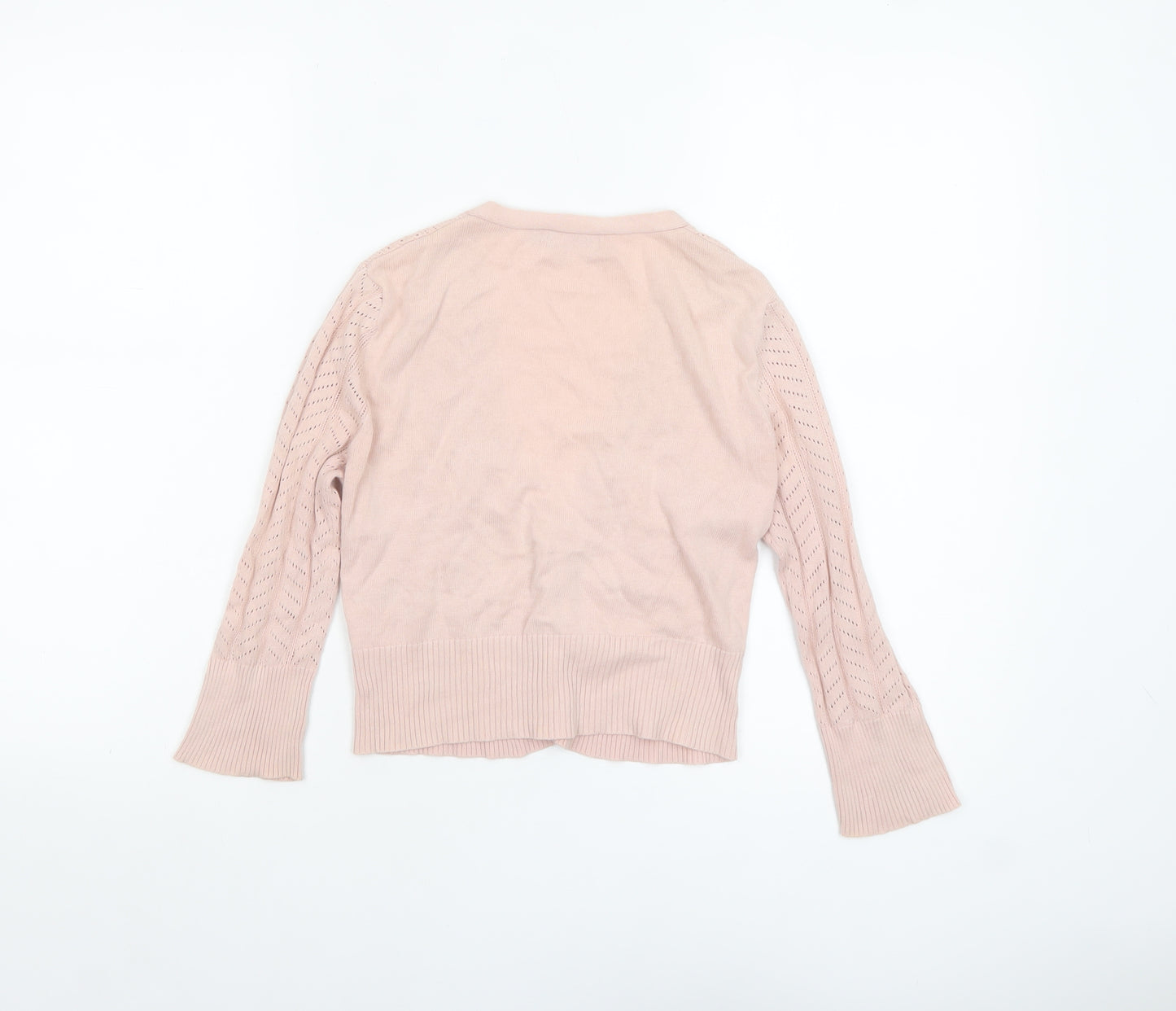 Mexx Women's Pink Cotton V-Neck Button-Up Cardigan Size S