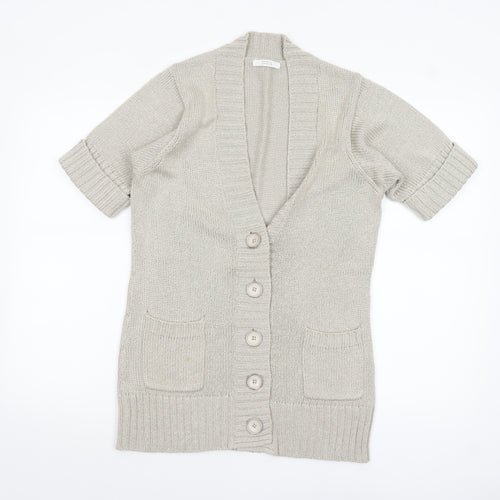 Marks and Spencer Women’s Grey Short Sleeve Button Cardigan UK 10