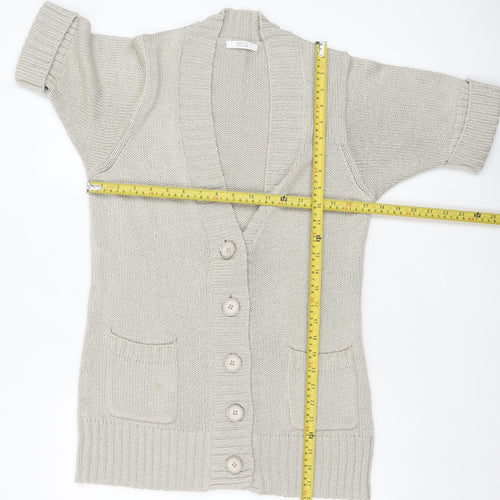 Marks and Spencer Women’s Grey Short Sleeve Button Cardigan UK 10