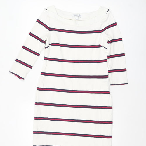 Banana Republic Women’s White Striped Shift Dress Size 8