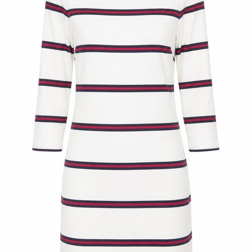 Banana Republic Women’s White Striped Shift Dress Size 8