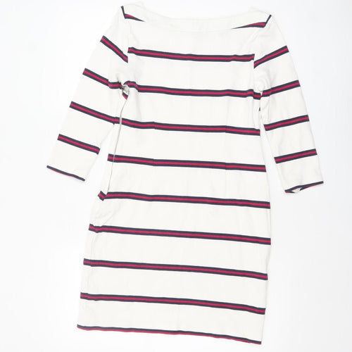 Banana Republic Women’s White Striped Shift Dress Size 8