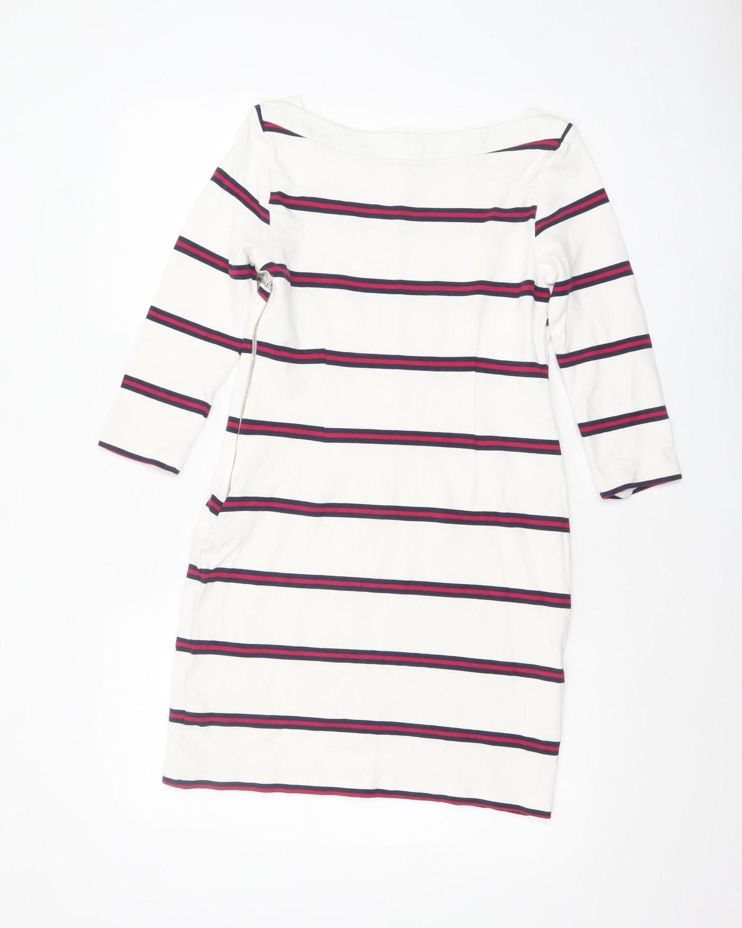 Banana Republic Women’s White Striped Shift Dress Size 8