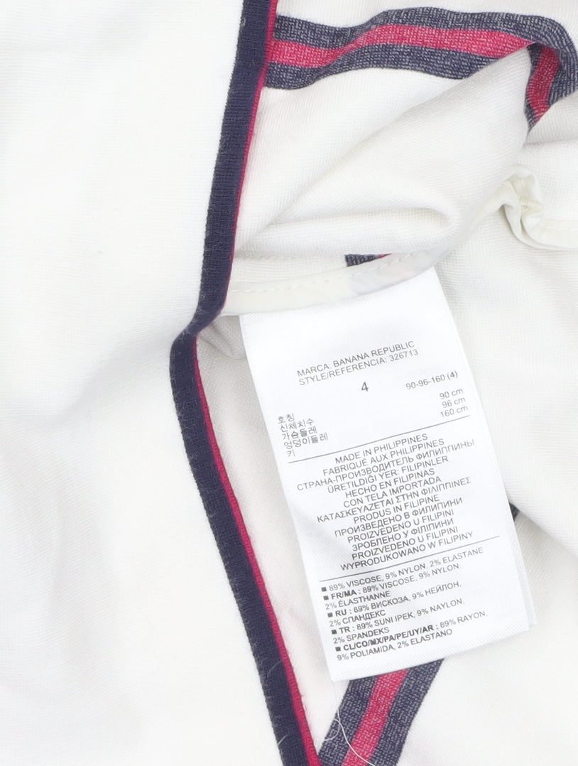 Banana Republic Women’s White Striped Shift Dress Size 8