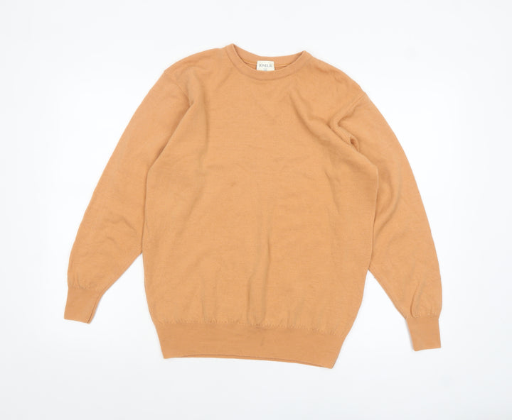 Jonelle Women's Beige Wool Crew Neck Jumper Size 16