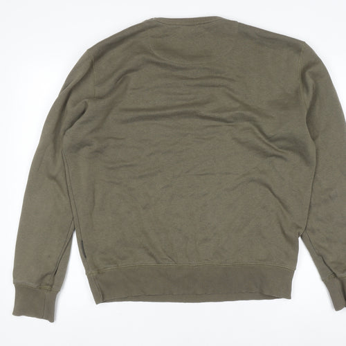 French Connection Men's Green L Pullover Sweatshirt Crew Neck