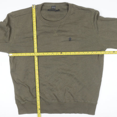 French Connection Men's Green L Pullover Sweatshirt Crew Neck