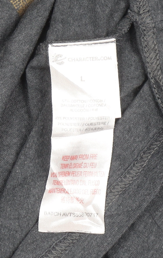 Character.com Men’s Grey Marvel SHIELD Logo T-Shirt Size L