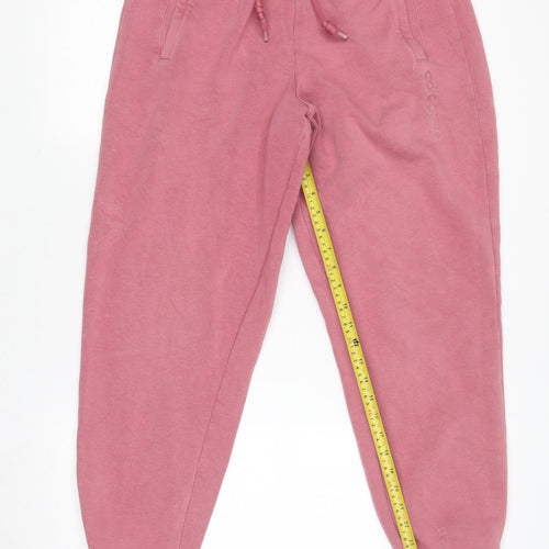 Adidas Womens Pink Jogger Sweatpants Size 10 Cotton Blend Tapered Fit
