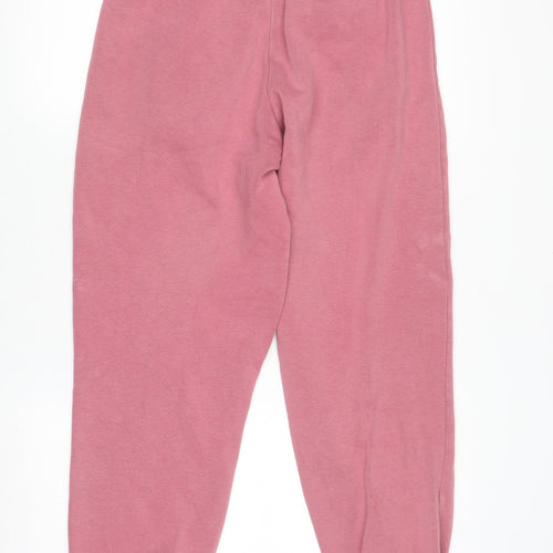 Adidas Womens Pink Jogger Sweatpants Size 10 Cotton Blend Tapered Fit