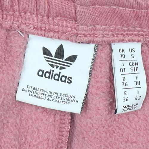 Adidas Womens Pink Jogger Sweatpants Size 10 Cotton Blend Tapered Fit