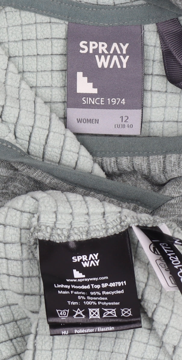 Sprayway Womens Green Size 12 Linhay Hooded Pullover Sweatshirt