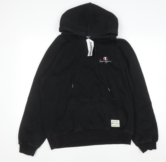 Champion Men's Black XL Pullover Hoodie Fleece Logo Sweatshirt