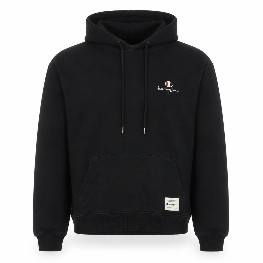 Champion Men's Black XL Pullover Hoodie Fleece Logo Sweatshirt