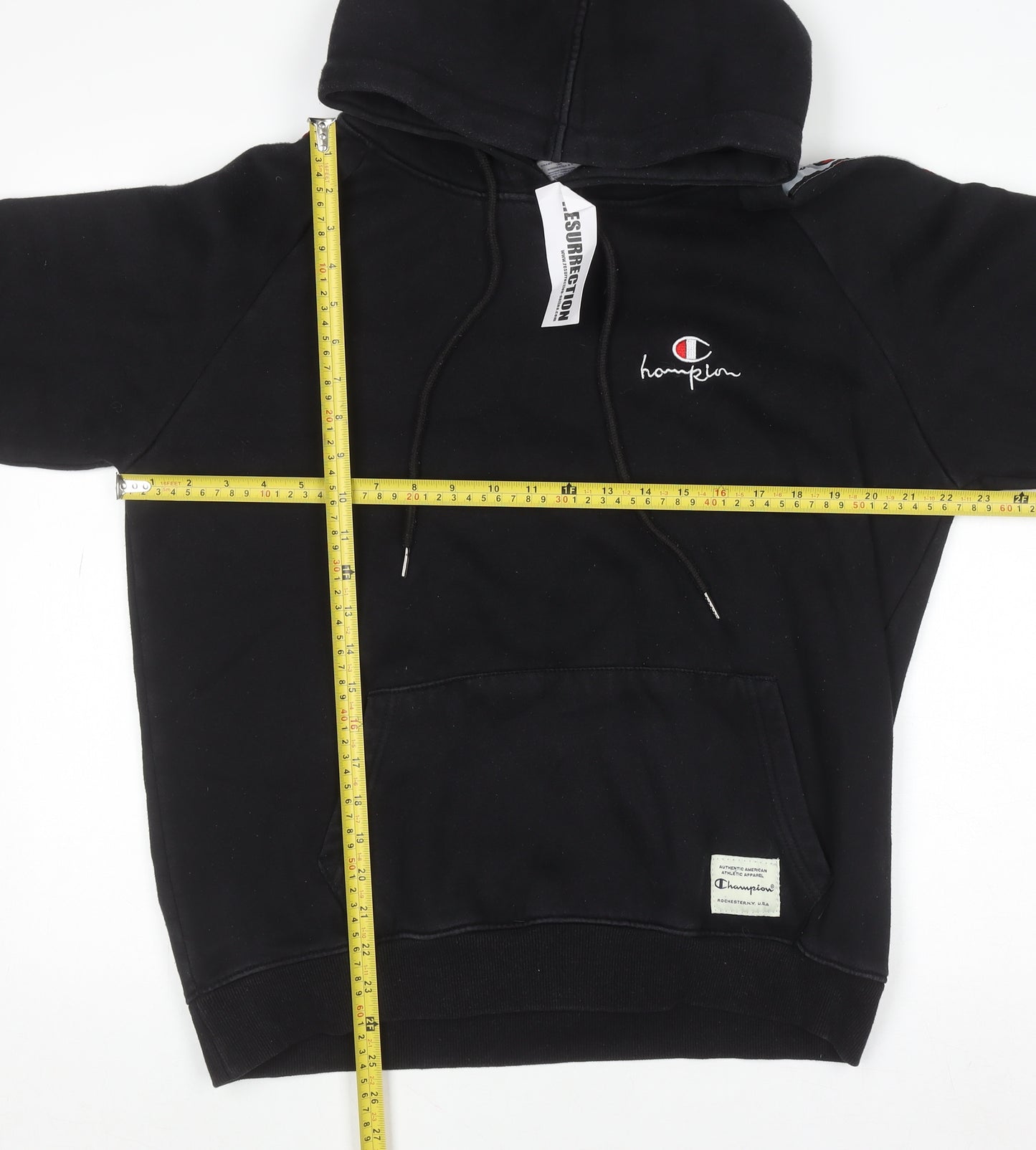 Champion Men's Black XL Pullover Hoodie Fleece Logo Sweatshirt