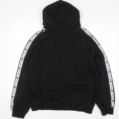 Champion Men's Black XL Pullover Hoodie Fleece Logo Sweatshirt