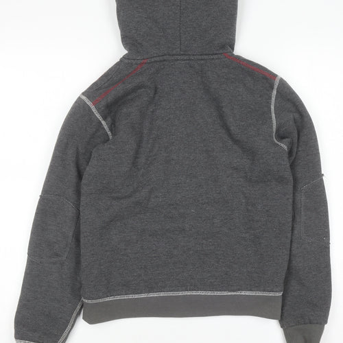 Lee Cooper Boys Grey Full Zip Hoodie 10-11 Years Athletic Team Design