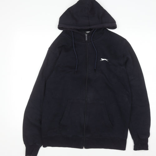 Slazenger Men’s Black Full Zip Hoodie Size M Fleece Sweatshirt