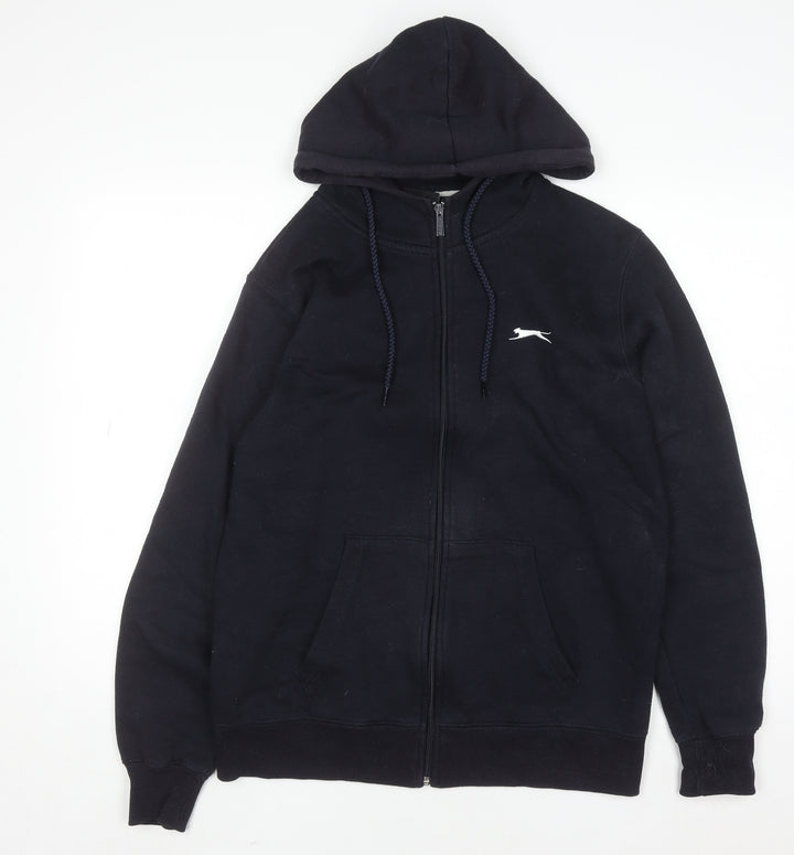 Slazenger Men’s Black Full Zip Hoodie Size M Fleece Sweatshirt