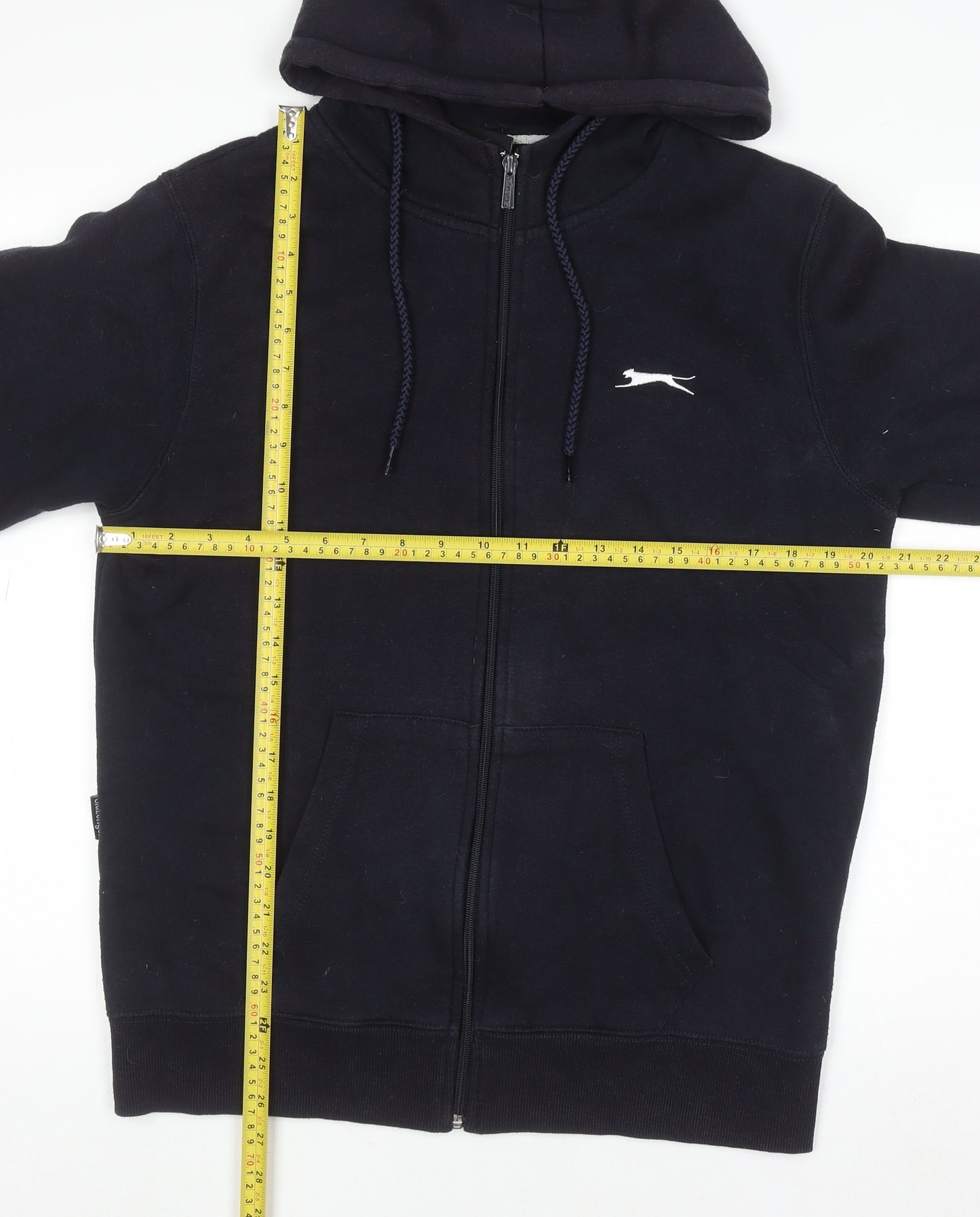Slazenger Men’s Black Full Zip Hoodie Size M Fleece Sweatshirt