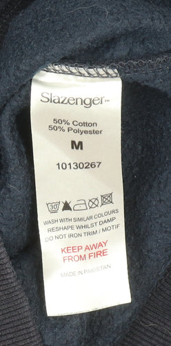 Slazenger Men’s Black Full Zip Hoodie Size M Fleece Sweatshirt