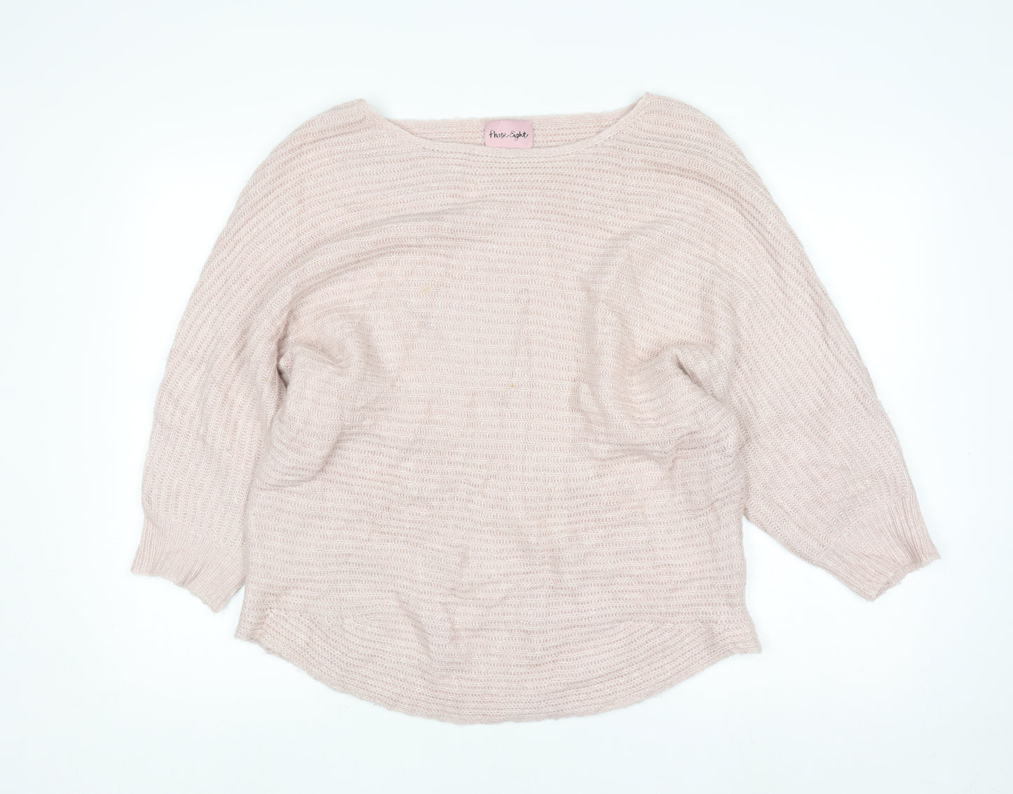 Phase Eight Women Beige L Knit Boat Neck Pullover Jumper