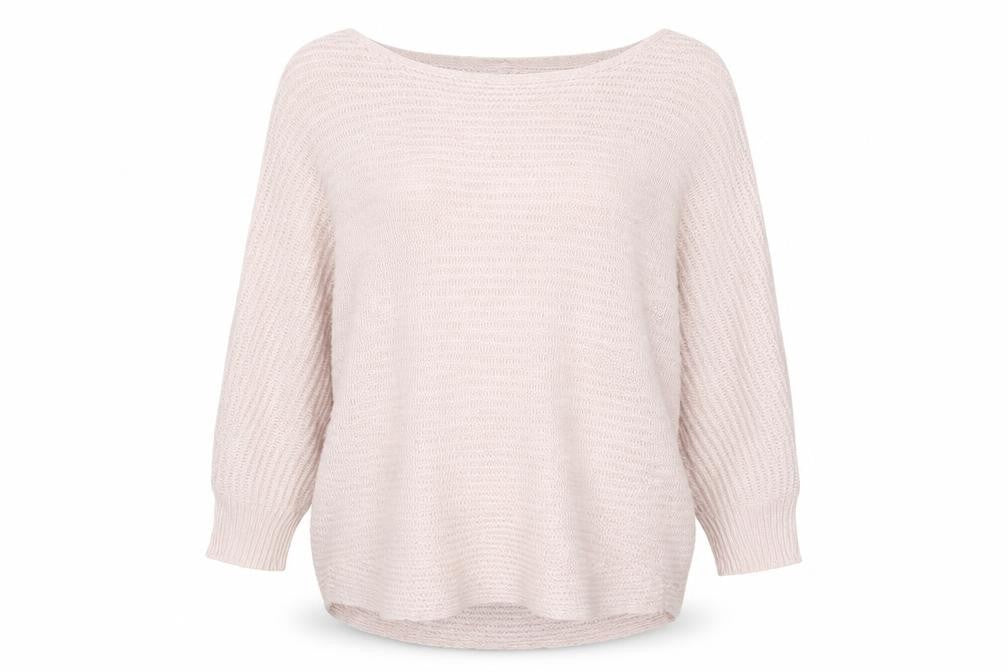 Front view of Phase Eight Women Beige L Knit Boat Neck jumper