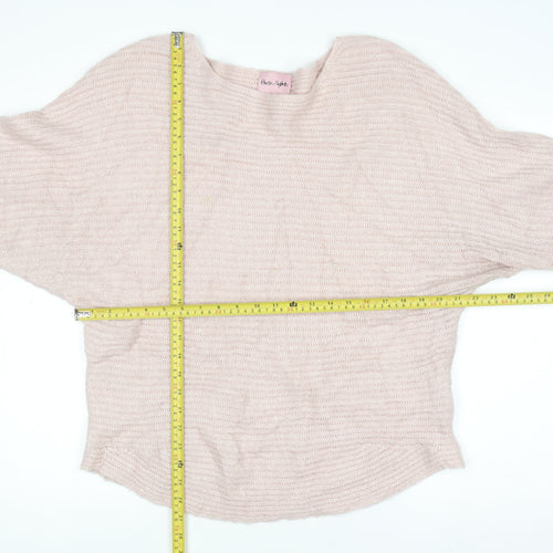 Phase Eight Women Beige L Knit Boat Neck Pullover Jumper