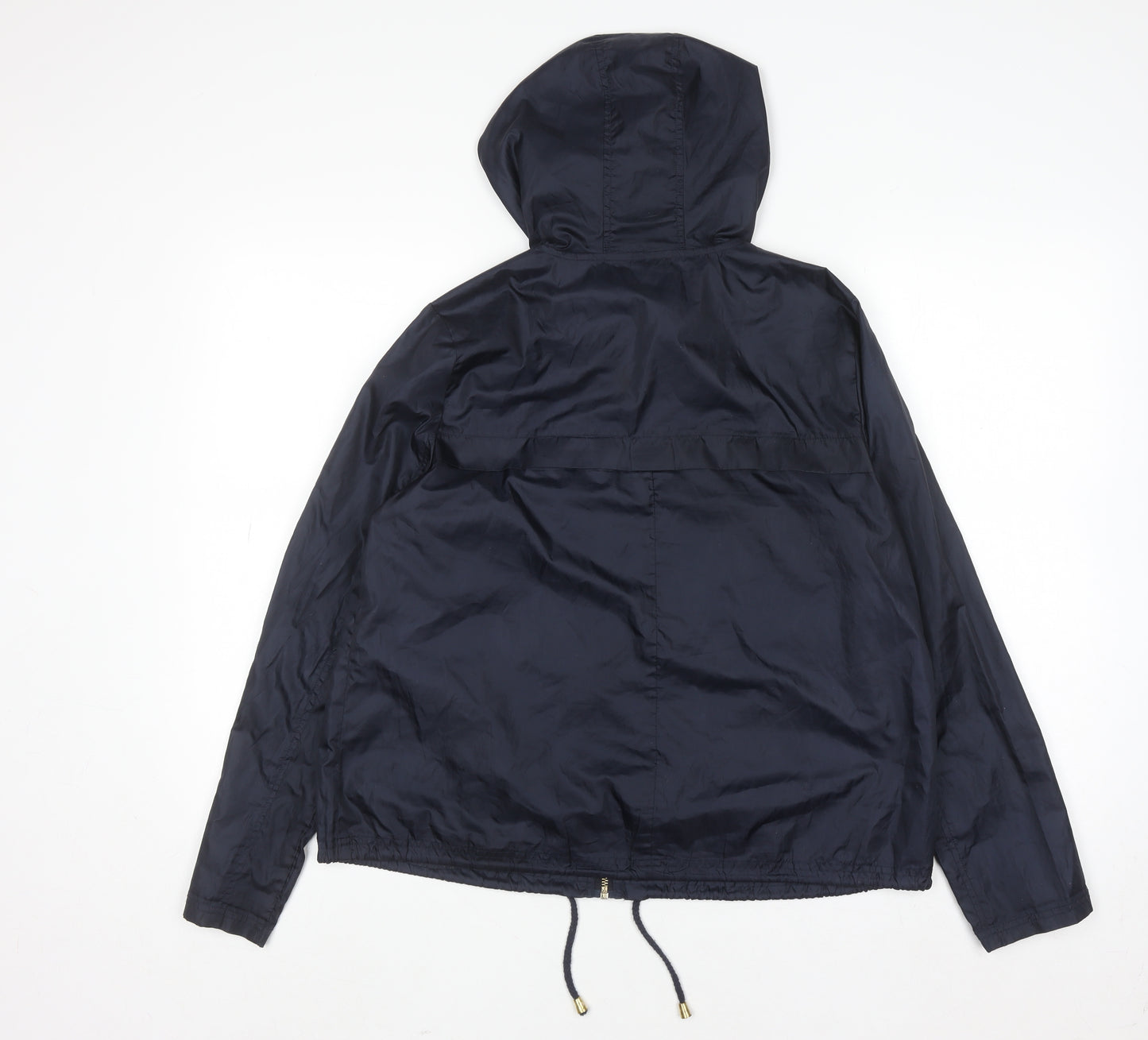 New Look Women's Blue Hooded Windbreaker Jacket Size 10